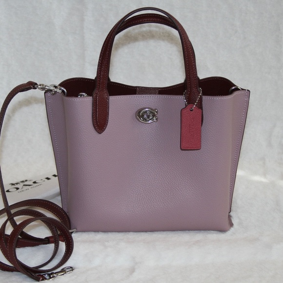 NWT COACH Willow Tote 24 In Colorblock Leather Purse Handbag - Picture 1 of 6